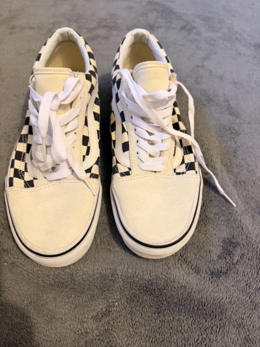 Vans Old Skool Sneakers Mens 9.5 Black White Checkerboard